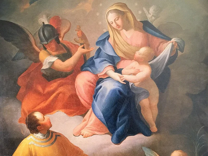 1714-Carlo Antonio Bianchi - Madonna con i Santi Michele e Lorenzo - Pavia, Chiesa di San Teodoro